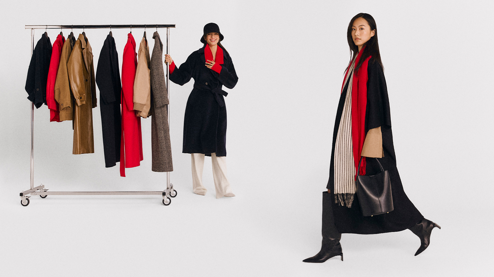 Cappotto a vestaglia in doppio drap di pura lana