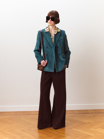 Blazer doppiopetto in velluto