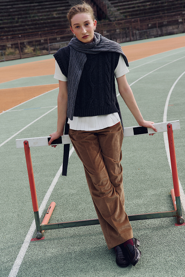 Pantaloni A Coste Cammello Intrend