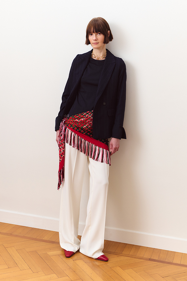 Pantalone fluido in crepe