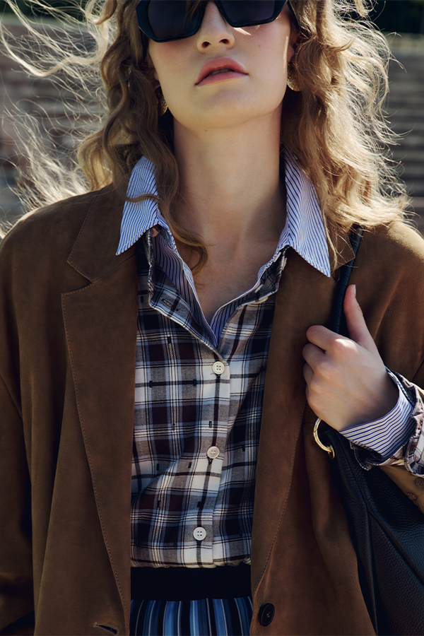 Camicia in popeline con taschino