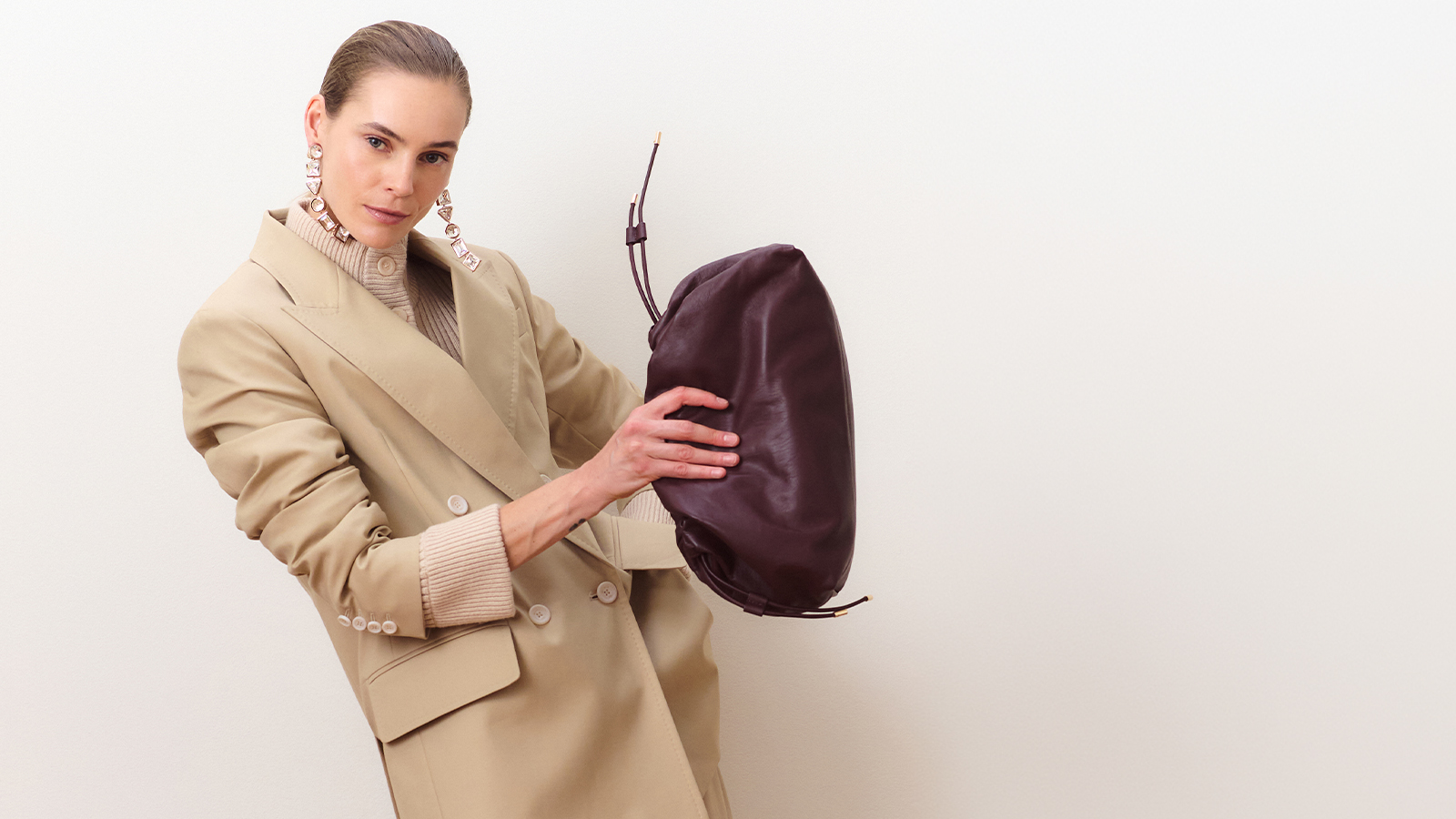 Blazer doppiopetto in tela stretch